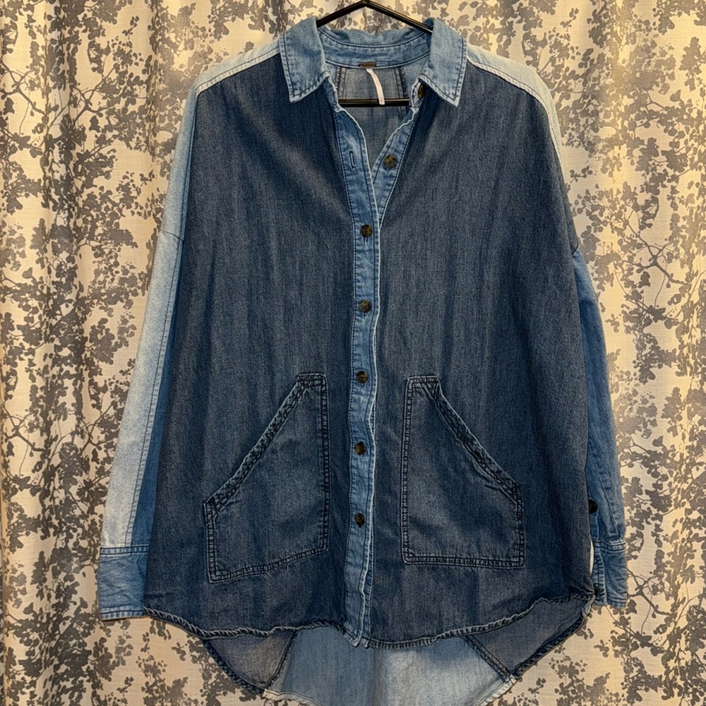 Free People Denim Button Down